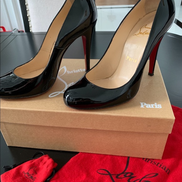 Christian Louboutin authentic Ron Ron pumps heels size 7 patent leather - Picture 4 of 8
